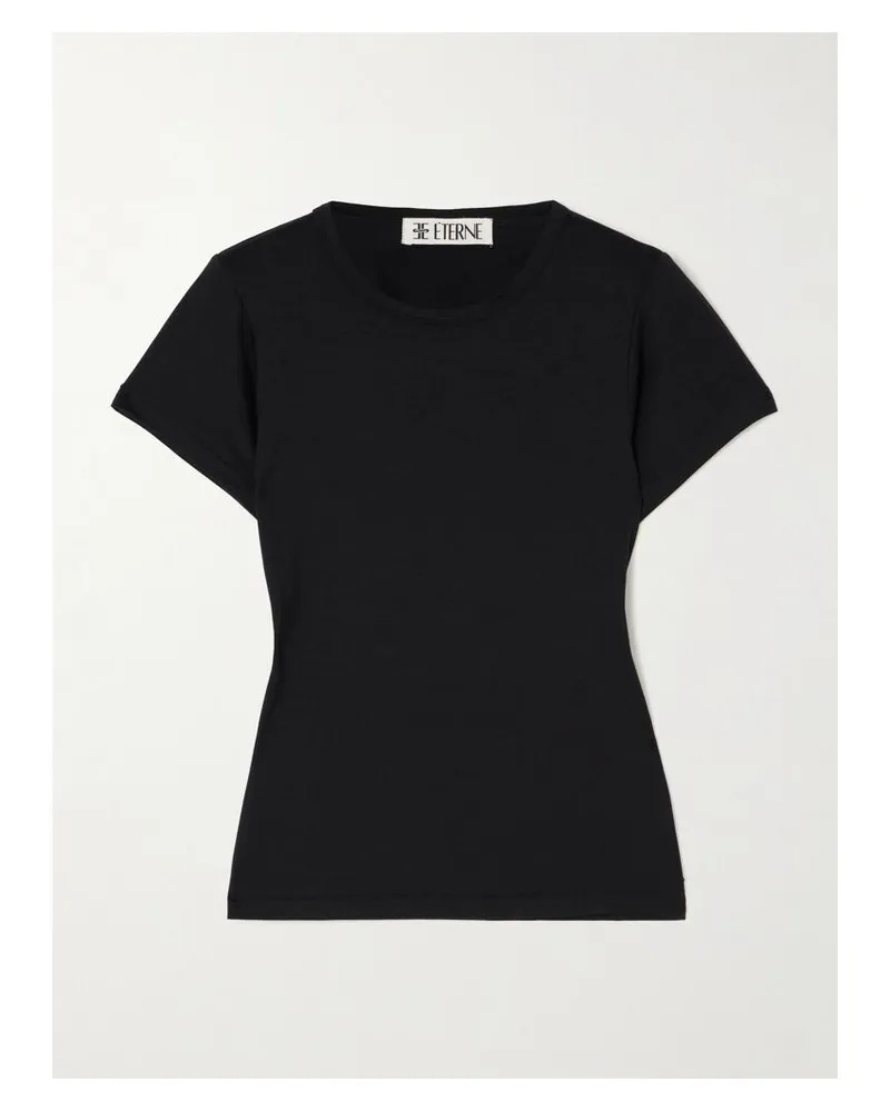 ÉTERNE T-shirt Aus Stretch-modal-jersey - Schwarz Schwarz