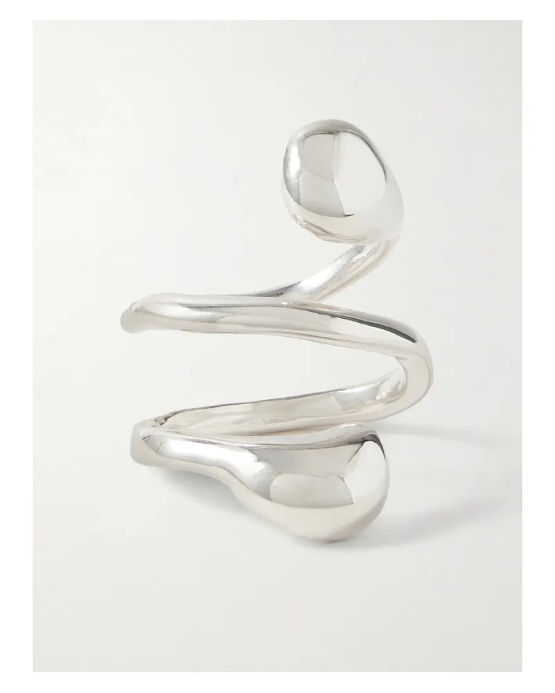 AGMES Dual Flora Recycled Silver Ring Silver