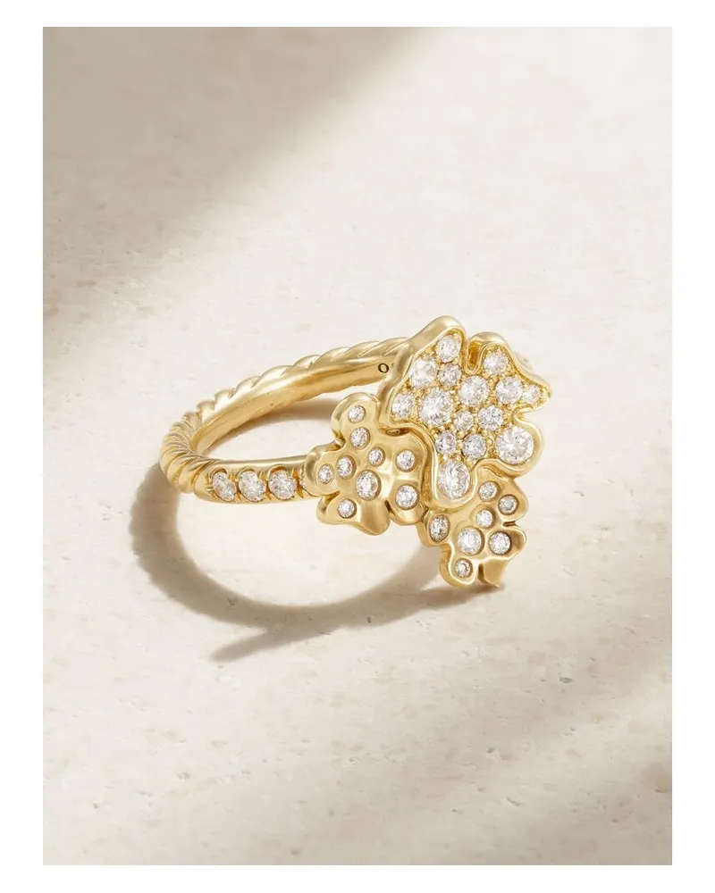 David Yurman Fine Petals Ring Aus 18 Karat Gold Mit Diamanten Gold