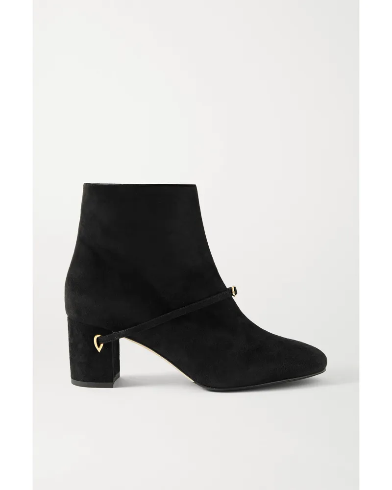 Jennifer Chamandi Danilo 65 Ankle Boots Aus Veloursleder - Schwarz Schwarz