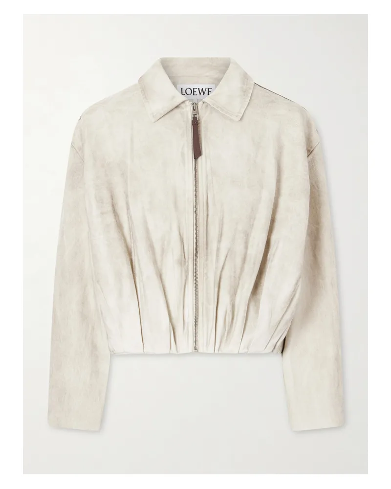 Loewe Cotton-twill Bomber Jacket - Gray Gray