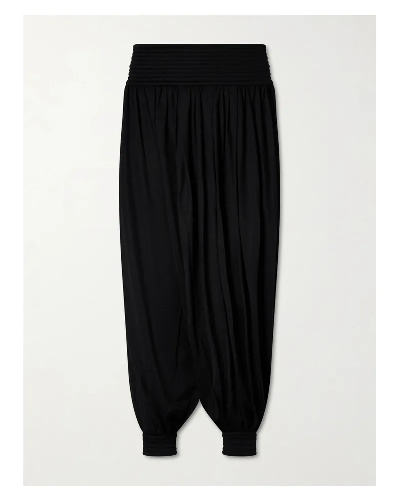 Alaïa Wool-blend Tapered Pants - Black Black