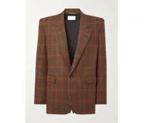 Wollblazer Mit Glencheck-muster - Braun