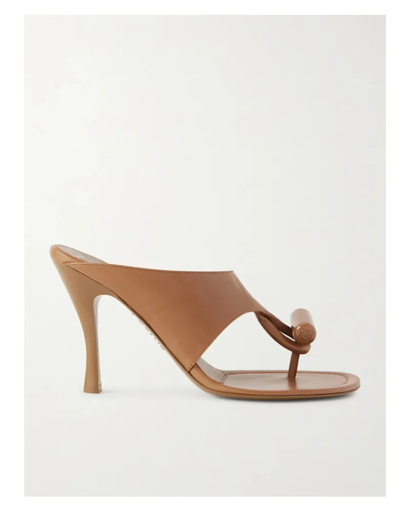 Loewe Toggle Mules Aus Leder - Braun Braun