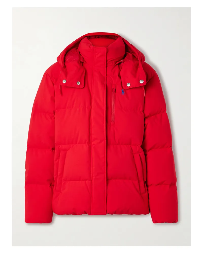 Ralph Lauren Hooded Quilted Recycled-shell Down Jacket - Red Red