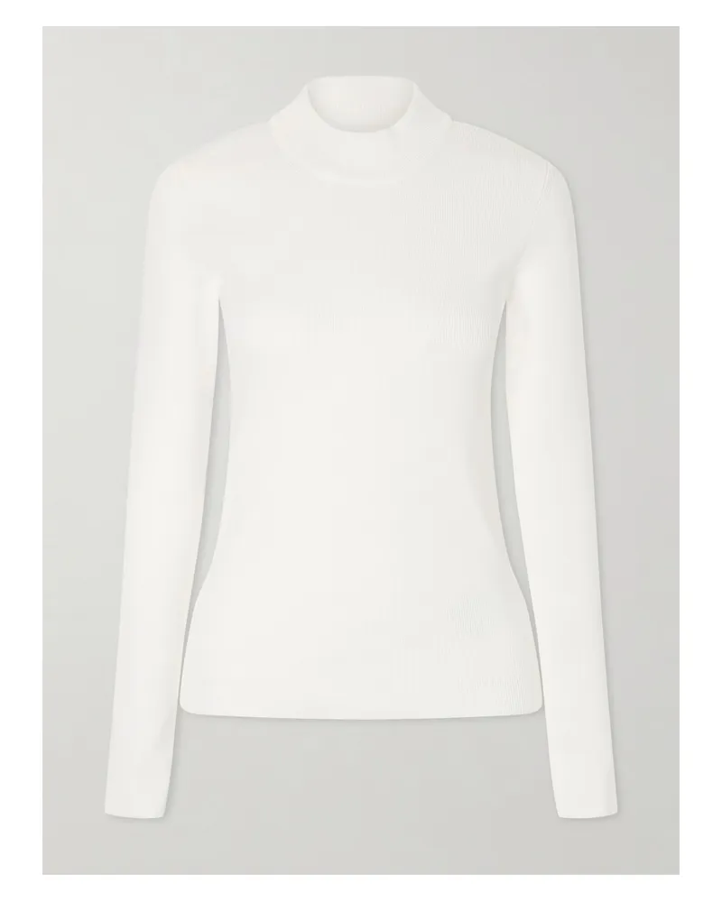 Jil Sander Ribbed-knit Jersey Sweater - Cream Cream