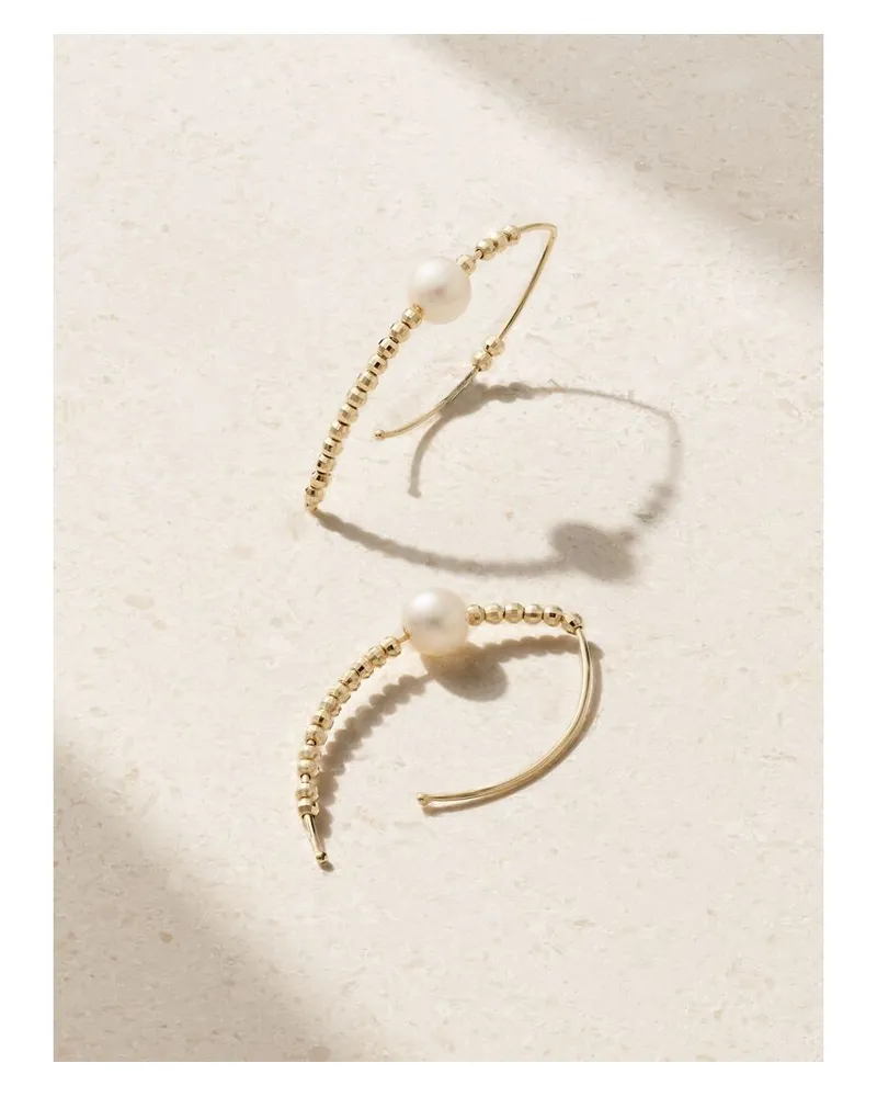 MIZUKI Small Ohrringe Aus 14 Karat Gold Mit Perlen Gold