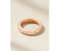 Iconica Extra Slim Ring Aus 18 Karat Roségold Mit Diamanten
