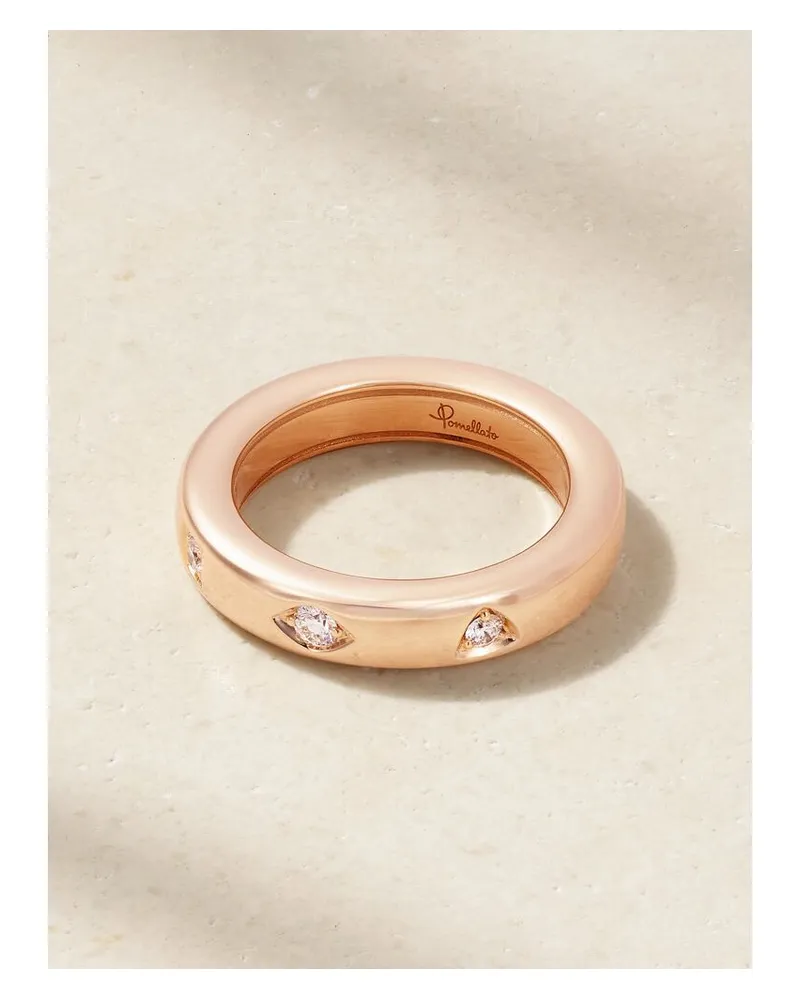 Pomellato Iconica Extra Slim Ring Aus 18 Karat Roségold Mit Diamanten Gold