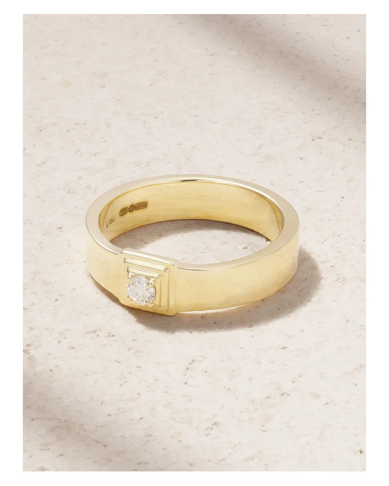 Stone & Strand Beekman Ring Aus 10 Karat Gold Mit Diamant Gold