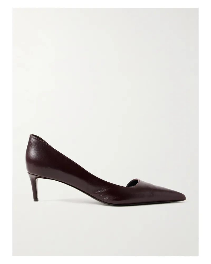 KHAITE Jett Leather Pumps - Burgundy Burgundy