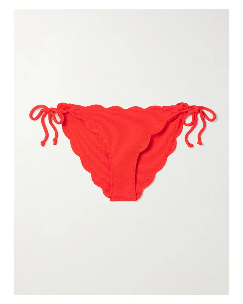 Marysia Mott Bikini-höschen Aus Seersucker Mit Wellenkanten - Rot Rot