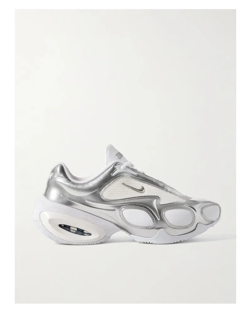 Nike Air Max Muse Sneakers Aus Metallic-leder Und Mesh - Weiß Weiß