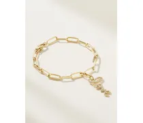 Medium Love 14-karat Gold Diamond Bracelet
