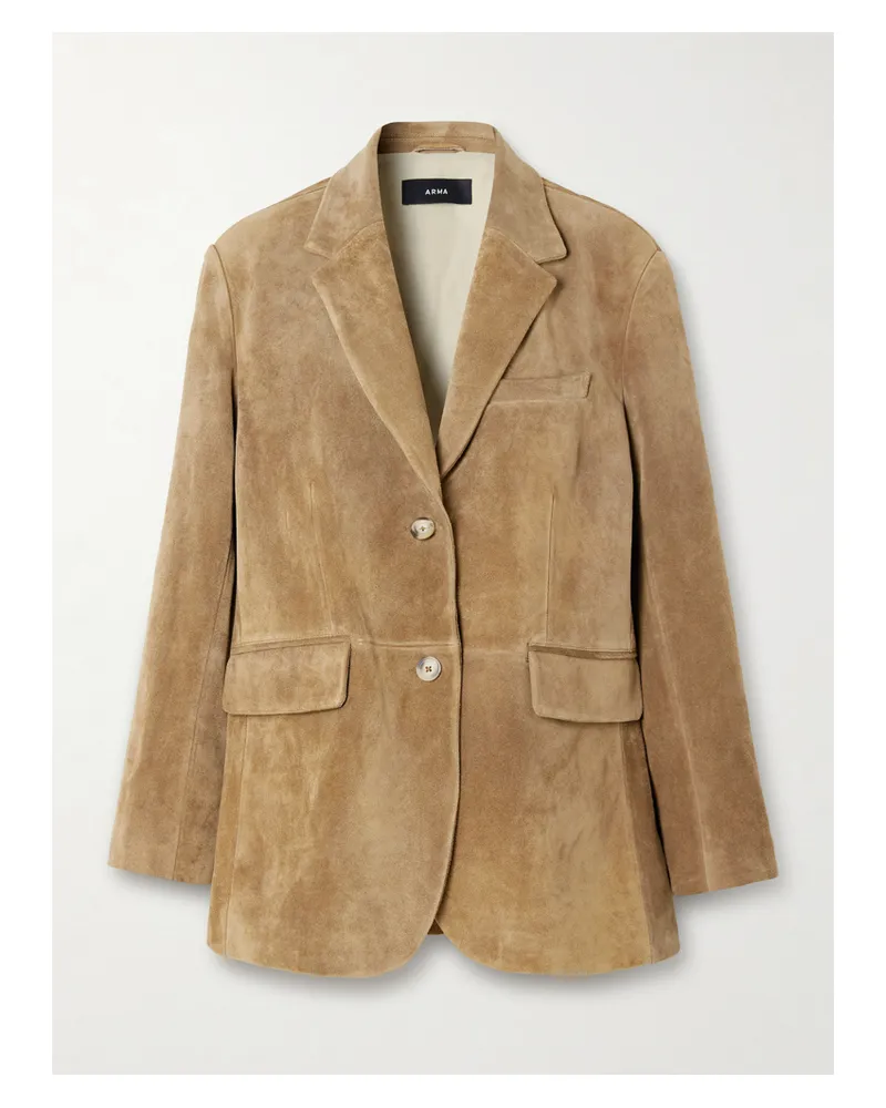 Arma Benny Blazer Aus Veloursleder - Creme Creme