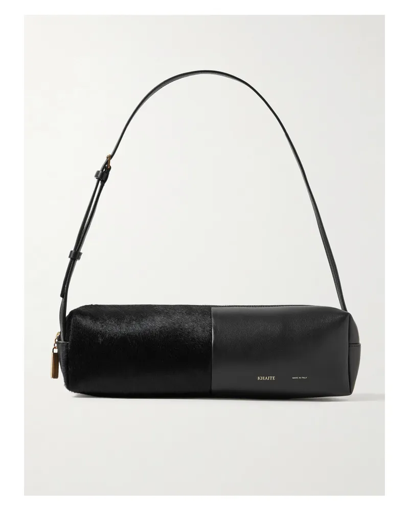 KHAITE Kye Calf Hair And Leather Shoulder Bag - Black Black