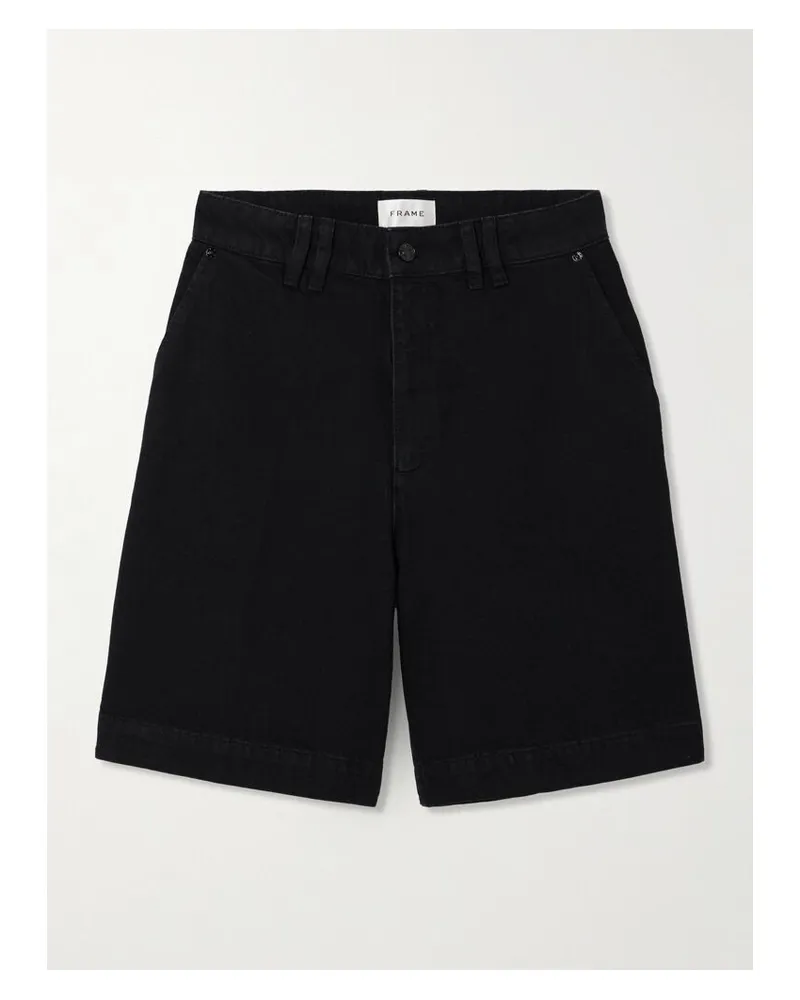 Frame Denim Jeansshorts Aus Bio-denim - Schwarz Schwarz