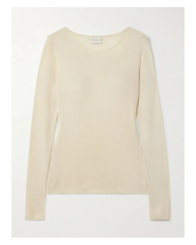 Deiji Studios T-shirt Aus Rippstrick - Neutral Neutral