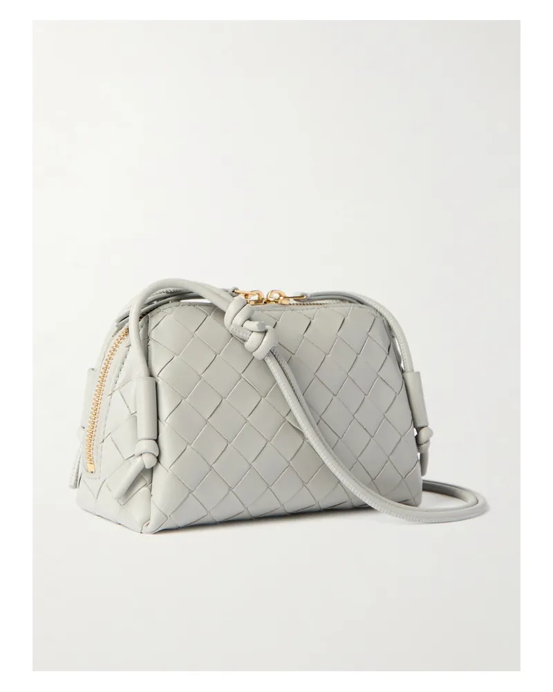 Bottega Veneta Concert Pouch Schultertasche Aus Intrecciato-leder - Grau Grau