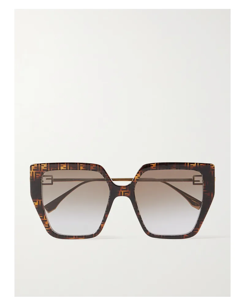 Fendi Oversized-sonnenbrille Horn