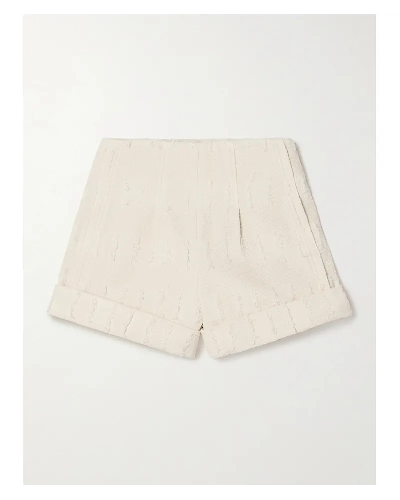 Cult Gaia Olga Shorts aus Baumwoll-twill Wollweiß