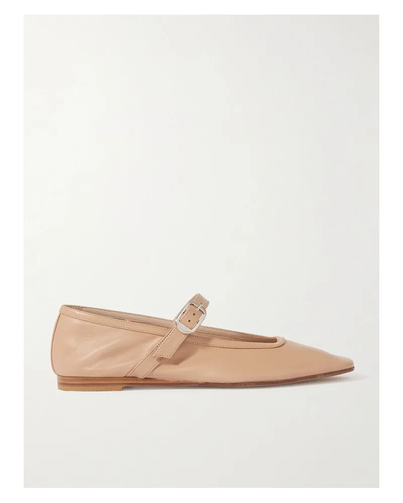 Le Monde Béryl Mary-jane-ballerinas Aus Leder - Neutral Neutral