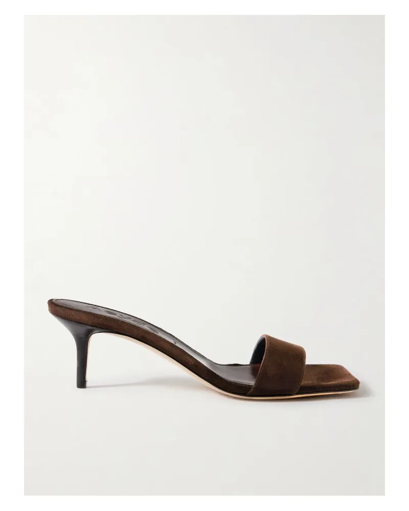 aeyde Ilvy Mules Aus Veloursleder - Braun Braun
