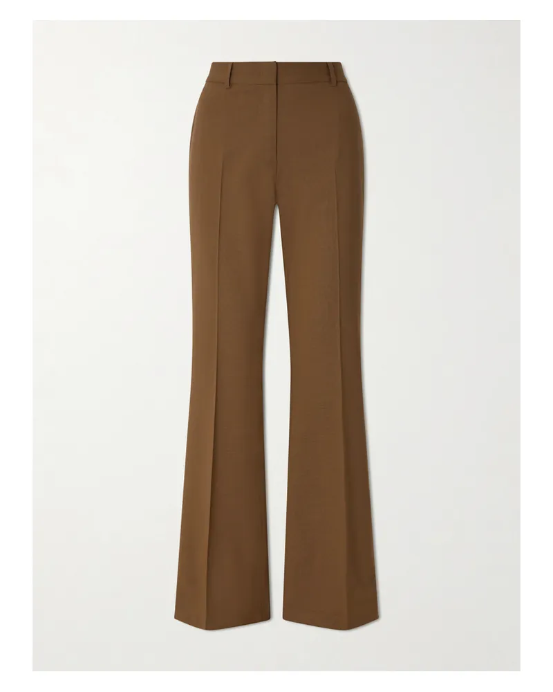 Etro Wool-blend Flared Pants - Brown Brown