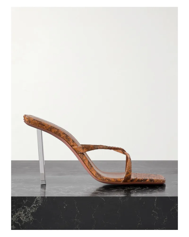 Amina Muaddi Adriana Mules Aus Elapheleder - Braun Braun