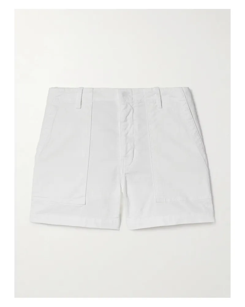 Nili Lotan Utility Cotton-blend Shorts - White White