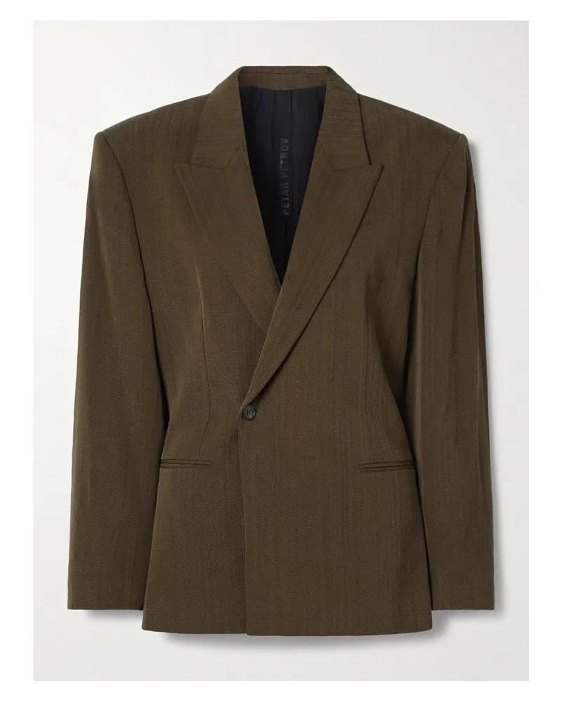 Petar Petrov The Big Spender Blazer Aus Webstoff - Grün Grün