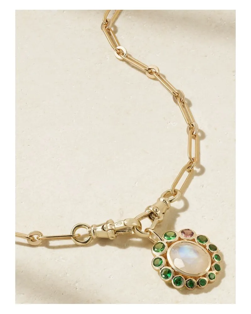 Pascale Monvoisin Jasmine Kette Aus 9 Karat Gold Mit Mehreren Steinen Gold