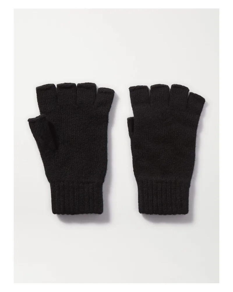 Johnstons of Elgin Net Sustain Fingerlose Handschuhe Aus Kaschmir - Schwarz Schwarz