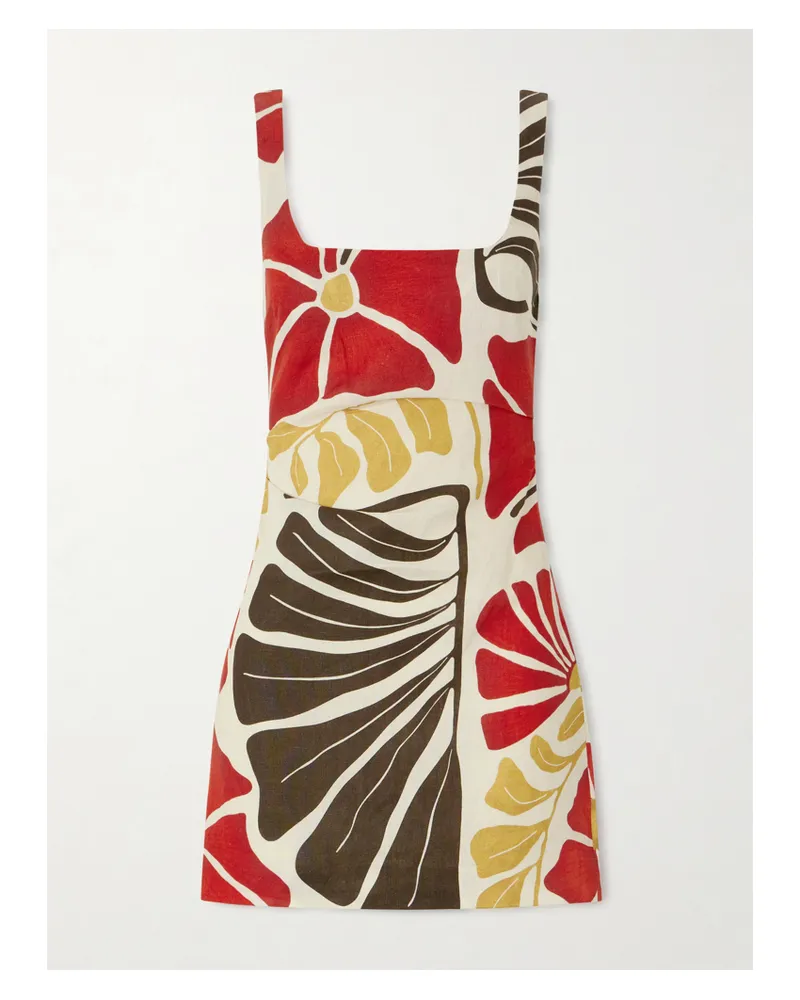 SIR Julietta Floral-print Linen Mini Dress - Neutrals Neutrals