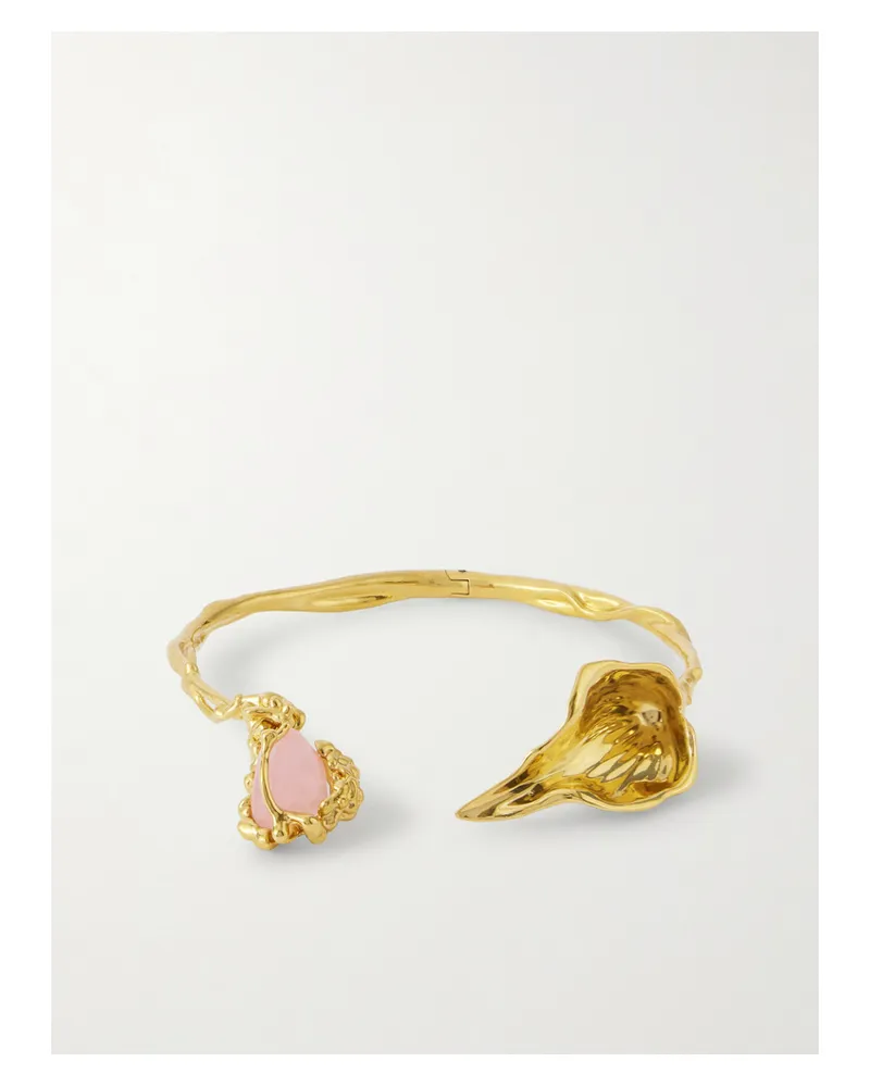 Chloé Flower Soul Goldfarbener Halsreif Mit Rosenquarz Gold