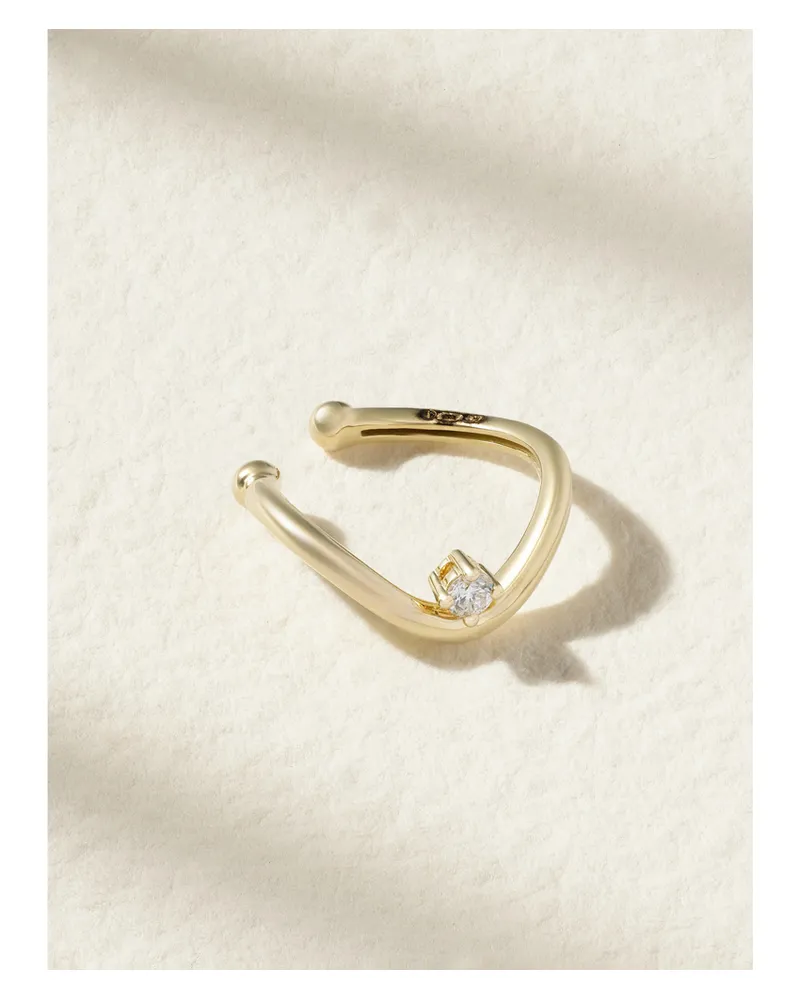 MIZUKI Ear Cuff Aus 14 Karat Gold Mit Diamant Gold