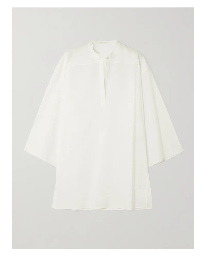 The Row Omao Oversized-tunika Aus Baumwoll-voile - Elfenbein Elfenbein