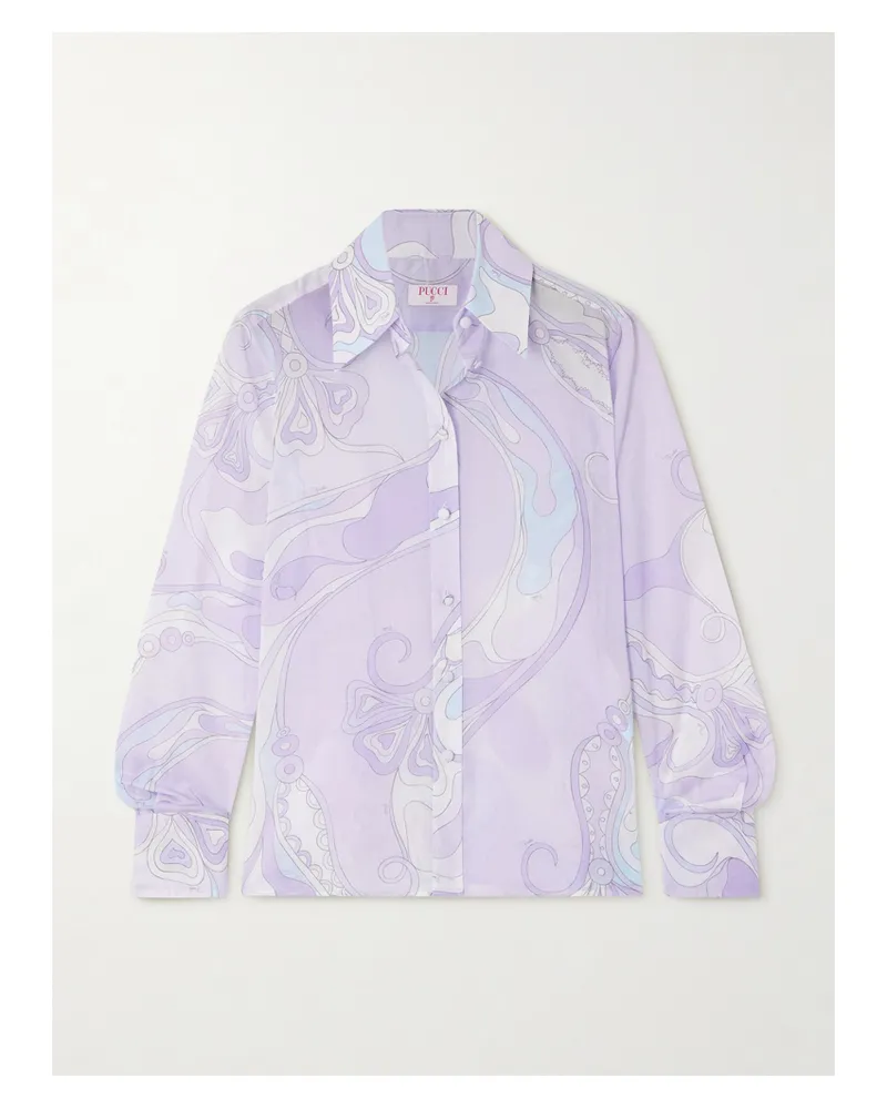 Emilio Pucci Hemd Aus Bedruckter Baumwolle - Lila Lila