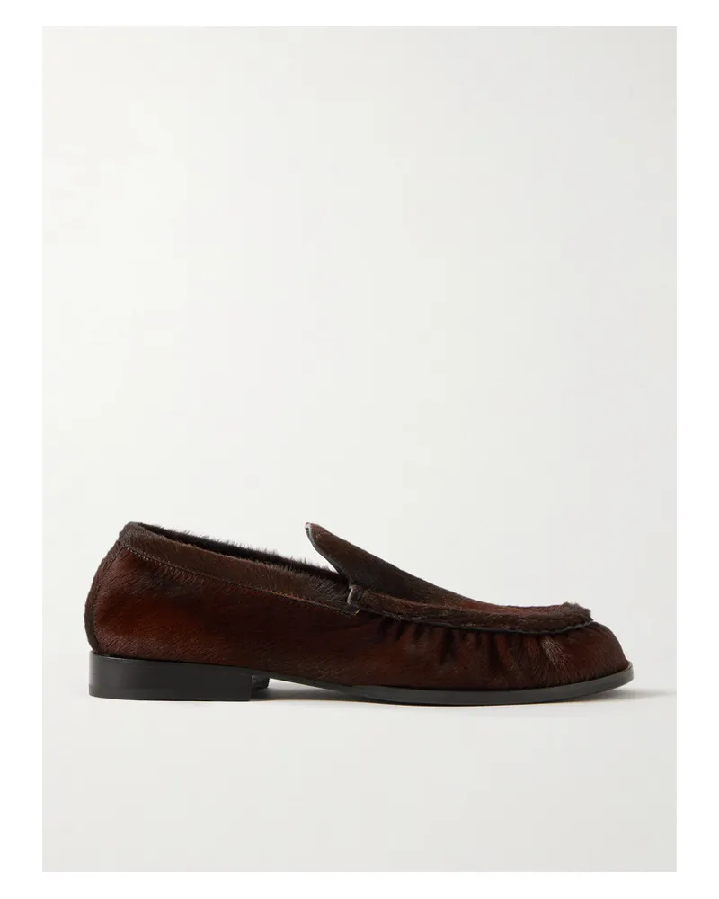 Dries van Noten Loafers aus Kalbshaar Braun