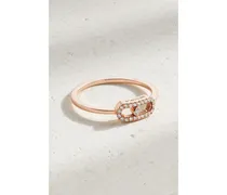 Move Uno Ring aus 18 Karat Rosé mit Diamant