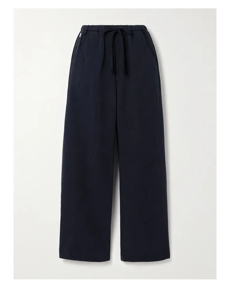 Citizens of humanity Aurora Hose Mit Weitem Bein Aus Einer Baumwoll-leinenmischung - Blau Blau