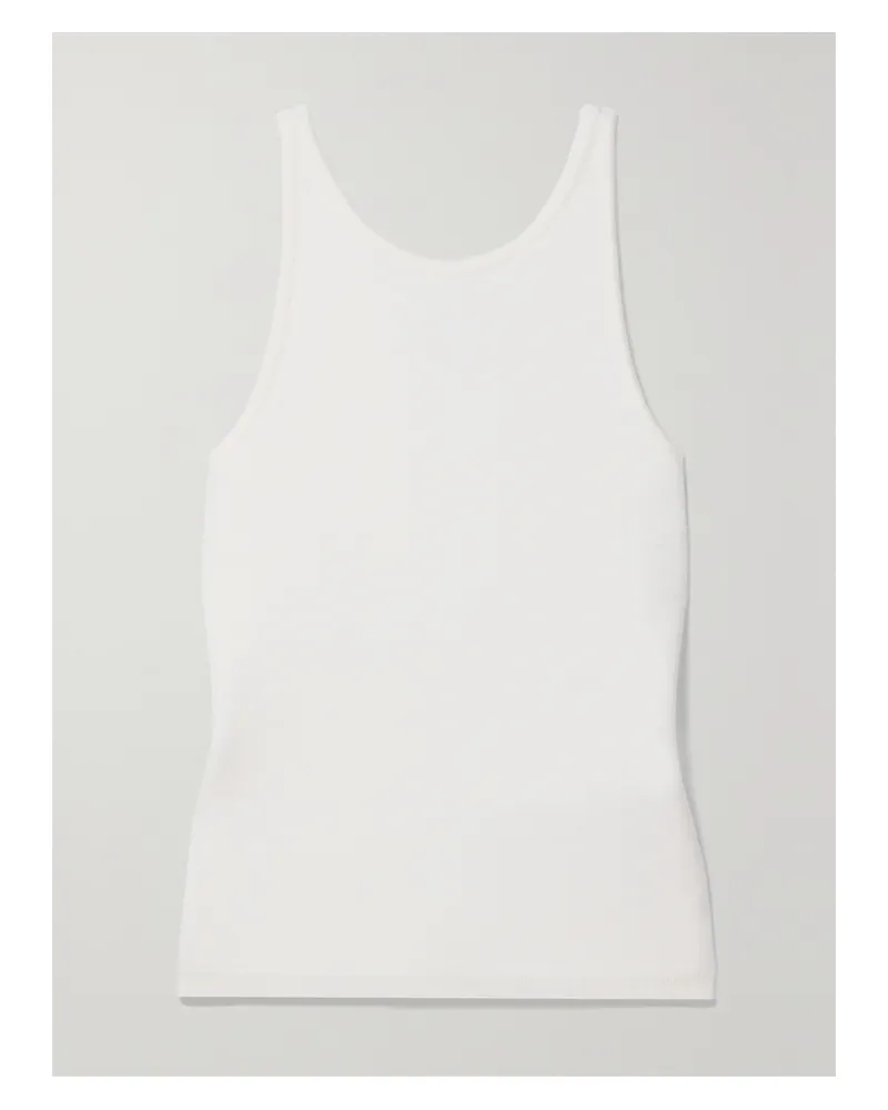 Max Mara Alfeo Tanktop Aus Einer Stretch-wollmischung - Elfenbein Elfenbein