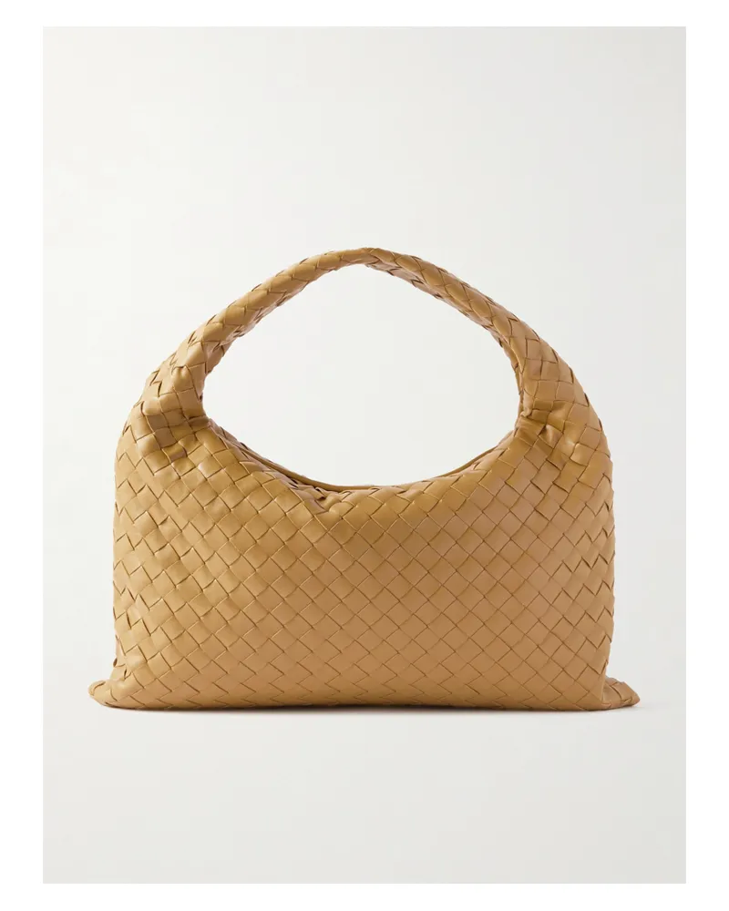 Bottega Veneta Hop Intrecciato Leather Tote - Brown Brown