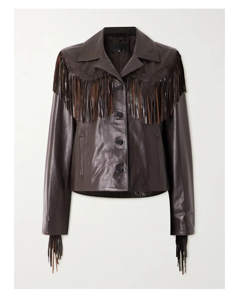 Nili Lotan Eloi Suede Jacket - Brown Brown