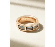 Iconica Ring aus 18 Karat Rosé mit Topasen
