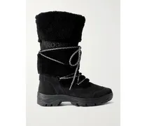 Alta Badia 2 B Schneestiefel Aus Shearling Und Veloursleder - Schwarz