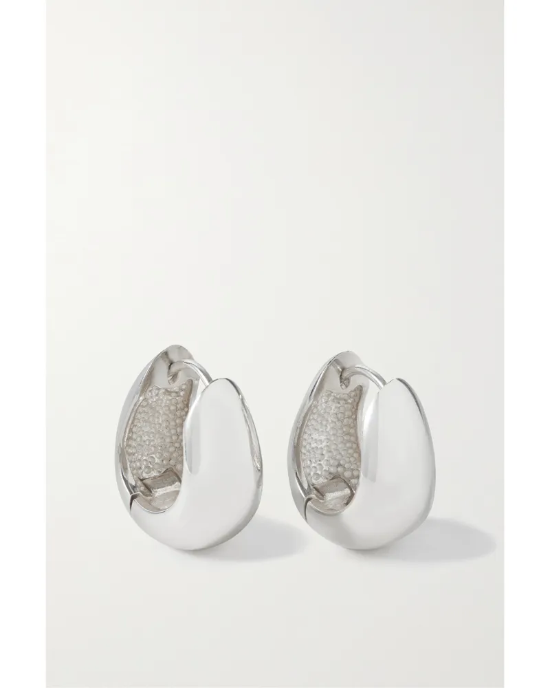 Sophie Buhai Net Sustain Silver Hoop Earrings Silver