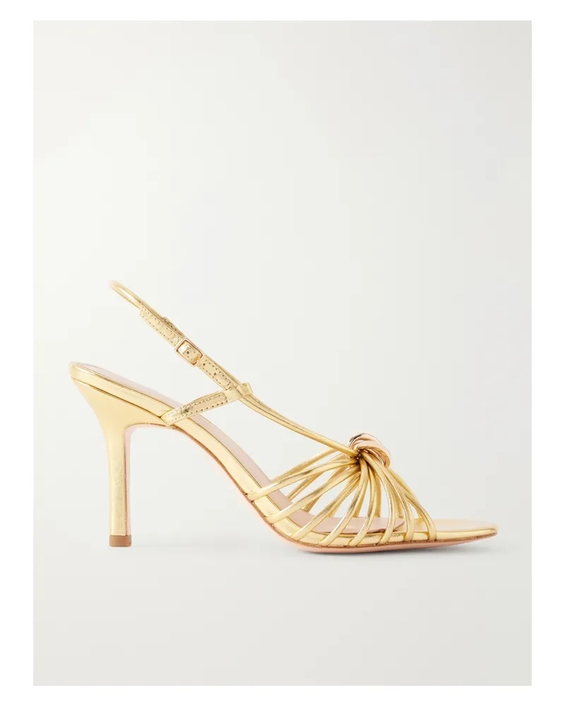 Loeffler Randall Mareka Metallic Leather Sandals - Gold Gold