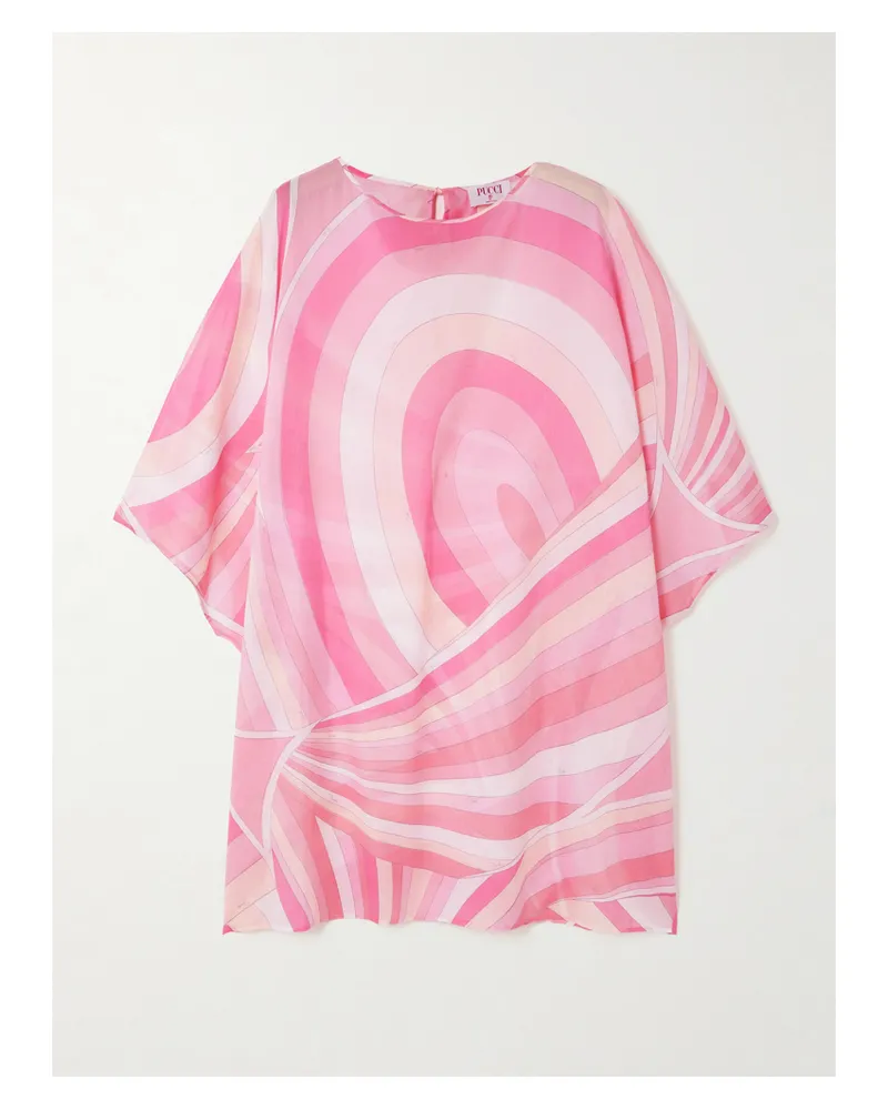 Emilio Pucci Minikleid Aus Bedrucktem Baumwoll-voile - Pink Pink