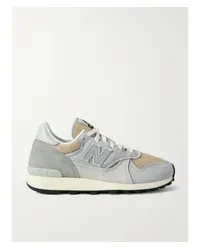 New Balance 574 Sneakers aus Veloursleder und Mesh Grau